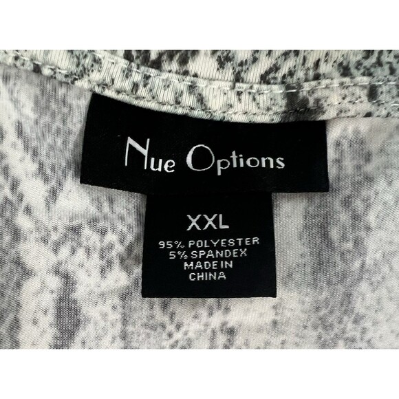 Nue Options Blouse Plus Size XXL Multicolored Snakeskin Pattern Knit Work Top - Picture 8 of 10